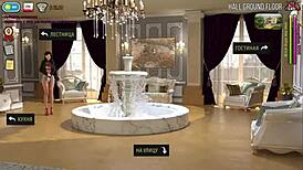 Showing tits at work in anime game 😏