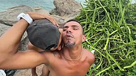 I, uh, got into wild orgy at beach with big cocks everywhere, man!