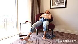 Blondie Violet Toys Her Pussy