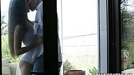 Gorgeous petite girls indulge in their hardcore anal fantasies together.