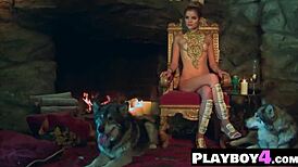 Wild small tits petite teen Roos van Montfort exposes her sweet small tits in the car