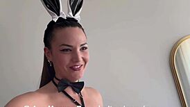 anal fun as a hot brunette bunny gets her ass destroyed and filled