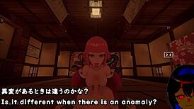 Playing 7 room trial with machine translated subtitles, silent v ghost in crossdressing hentai 😊