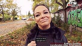 German Plump Housewife Publicly Picked Up with Big Natural Tits for Erom Date Casting