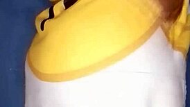 Ebony BBW Rides Cucumber in Tight Pussy Action