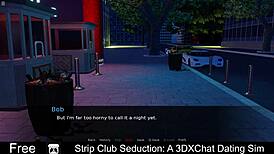 Seductive Strip Club Dancing With Clothes Ripped In Night Club