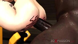 busty slut in restraints pounded hard by bbc