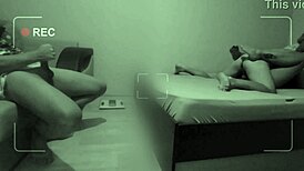 Chubby Amateur Cuckold Jerks Off While Wife Cheats With Lover