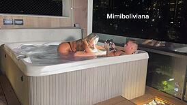 Filoufitt's massive French cock ravaged my pussy in a Medellin hotel, making me squirt everywhere.