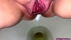 Creampie in Bathroom for Eager Toilet Lover