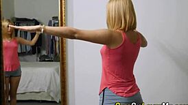 Amateur teen sucks stepbro in wild POV action