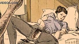 vintage erotic drawings evoke deep emotions from retro anime hentai.