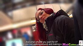 amateur redhead teen sucks and fucks for free shopping outdoors