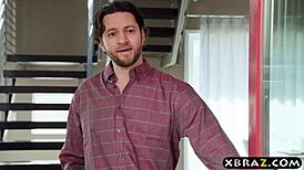 Wow, that latina teen's big natural tits get fucked by an older guy!