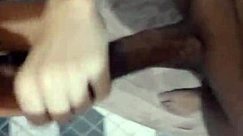 i suck debora andrade's big black cock on bathroom floor