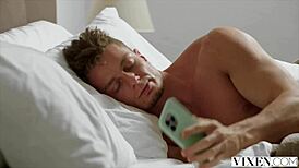 Gorgeous brunette rides big cock outdoors passionately