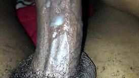 Ebony Teen Feels First Creampie Ecstasy