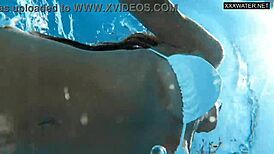 Wow! Swimming pool stunner Angelica, the best milf ever, goes naked in bikini!