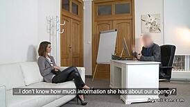 Small Tits Redhead Cuttie Bangs Agent In Casting Interview