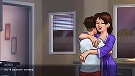 Summertime saga - beautiful stepmom debbie gets naughty in kitchen sex! 🔥