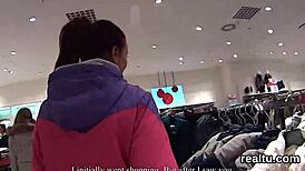 European shop girl gets her ass fucking needs met