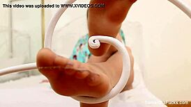 Samantha Saint Explores Intriguing Foot Fun in Solo Blonde Babe Session