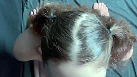 Curvy College Teen Kneels for Massive Facial After Sloppy Deepthroat. Cute Eye Contact!