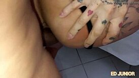 Fodendo hot Latina in sauna with bikini on. Ed Junior and Agatha Reis go wild!