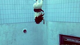 roxalana cheh naked underwater in pool so wet