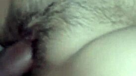 Another Guy Bangs My Slutty Wife, Fills Her Hairy Pussy with Cum in Wild Threesome