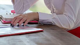 Rebecca Volpetti inspects the plumber's big stiff pipe in this gay promo scene with detailed action