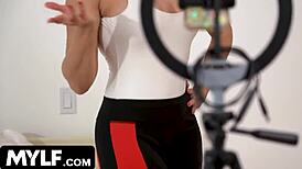 Mylf - mature slut in leggings usin’ stepson for dirty vid, oops!