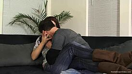 Young amateur couple hints at their hairless adventures with blowjobs, doggystyle, and fingering.