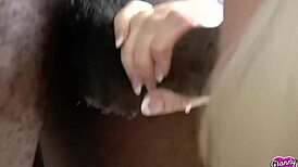 So, this black stud couldn't resist the strip-teasing granny in heels.