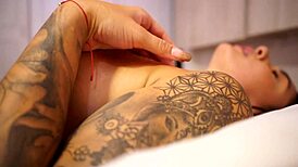 a girl's bed turns kinky with fucking and cum