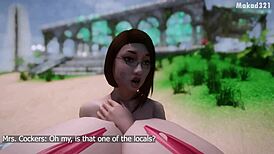 White Milf Cheats with BBC in Africa for 3D Hentai Action