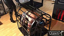 Queen Dominatrix Frida Cage Dominates With BDSM Chastity Cage