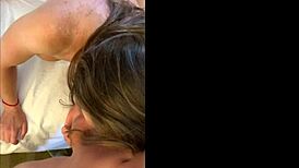 Gorgeous brunette MILF facefucked hard in POV style