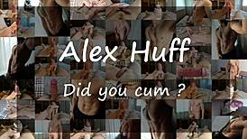 Alex Huff moans on monster cock, cumming hard!