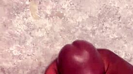 Intense Huge Cumshot On Bathroom Counter