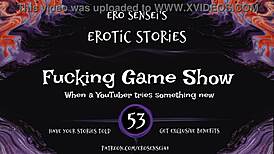 Erotic audio game show for women featuring reality amateurs in pov masturbation