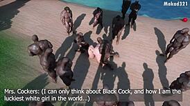 White Milf Cheats with BBC in Africa for 3D Hentai Action