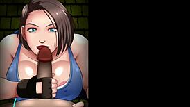 i forget game during huge anime blowjob and cumshot