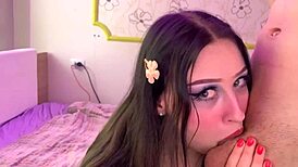 Sloppy ahegao egirl blowjob in catsuit! 😜