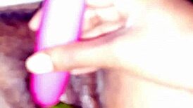 Sexy Indian Wife Oils Up for VIBRATOR and CUCUMBER Play