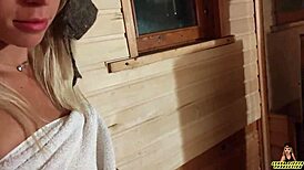 Young 18+ Bath Attendant Bent Over for Doggystyle Fucking