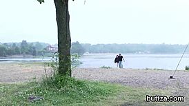 Glamorous Skinny Girl Explores Adventures