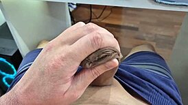 Twink Jerks Off To Cum