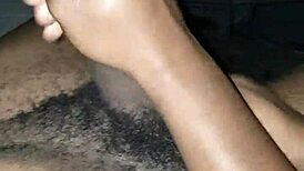 downlow diva jacks off submissive man in parking lot