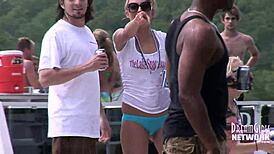 Voyeur catches mother-in-law topless on the boat party